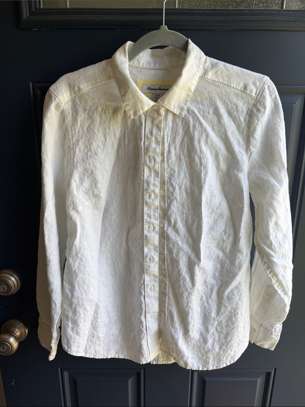 Tommy Bahama White Linen Button-Down Shirt